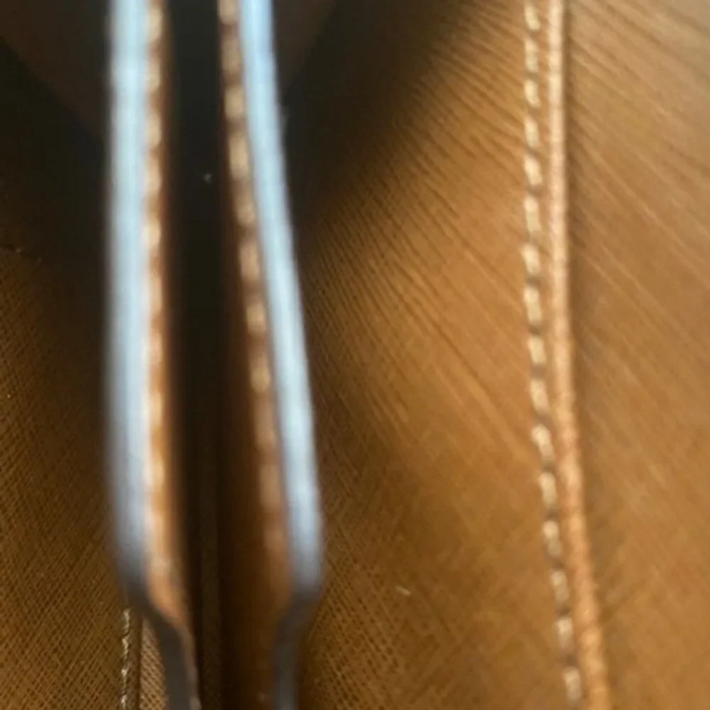 Michael Kors Brown Leather Jet Set zip around Wristlet Wallet
